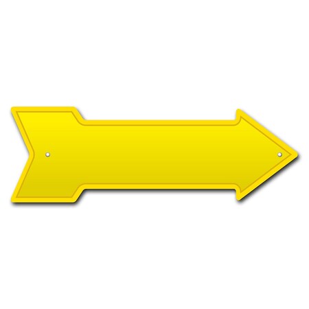 Signmission Yellow Arrow Sign Funny Home Decor 18in Wide P-ARROW-999538